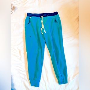 FIGS Zamora Jogger Teal Large Petite